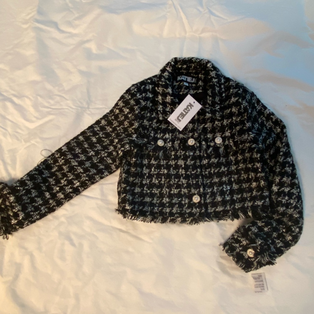 Katie J NYC Black and White Blazer